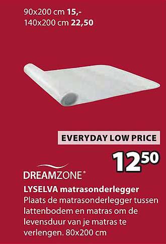 DREAMZONE LYSELVA matrasonderlegger EVERYDAY LOW PRICE