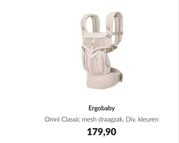 Ergobaby Omni Classic mesh draagzak. Div. kleuren
