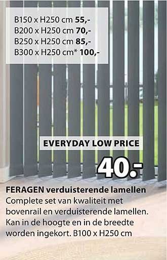 FERAGEN verduisterende lamellen EVERYDAY LOW PRICE