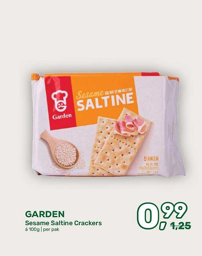 GARDEN Sesame Saltine Crackers