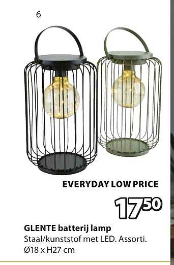 GLENTE batterij lamp