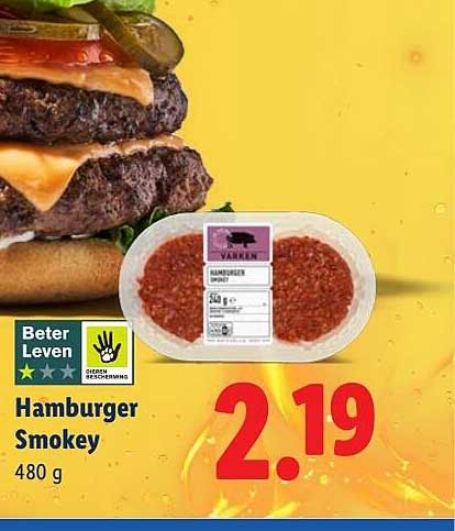 Hamburger Smokey 480 g