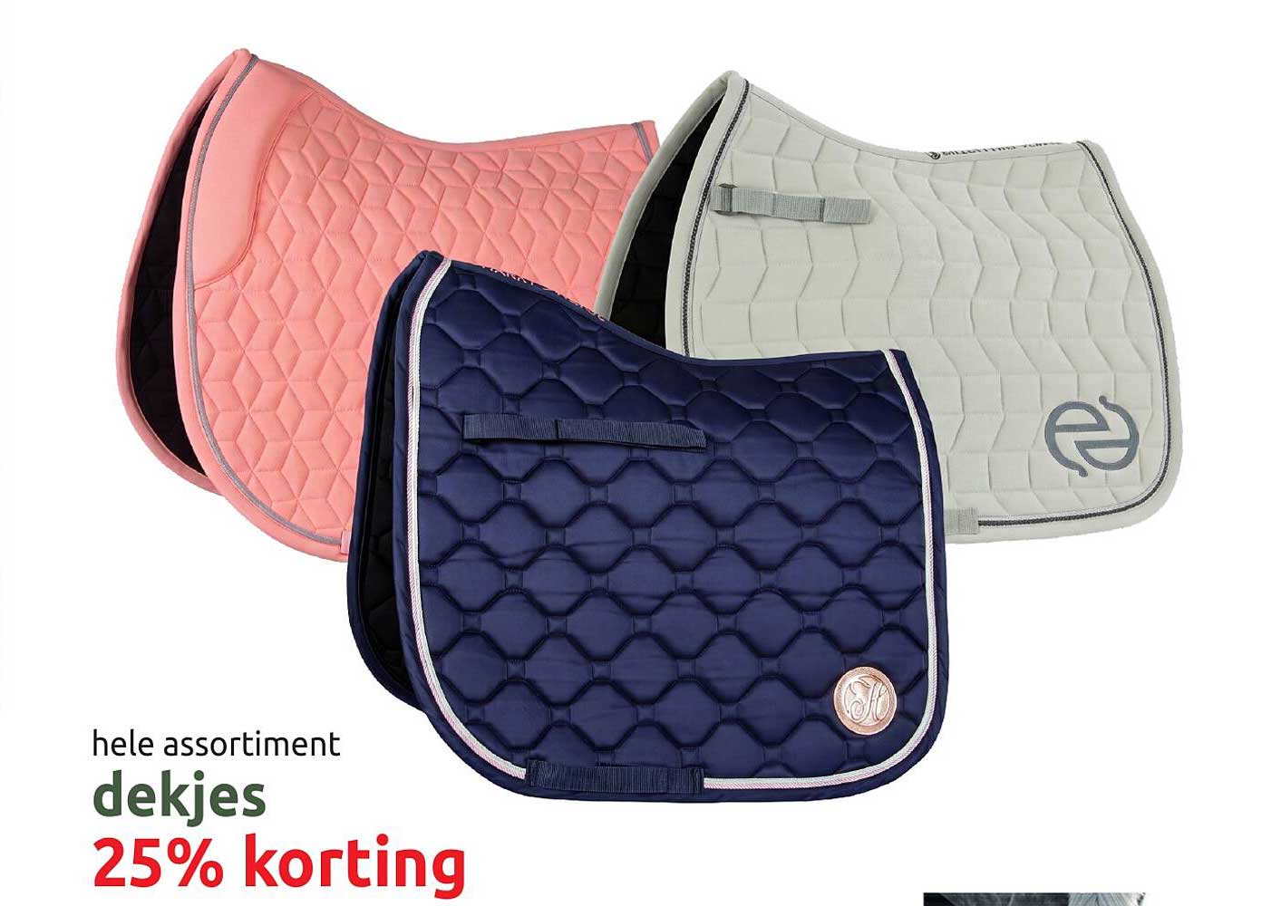hele assortiment dekjes 25% korting