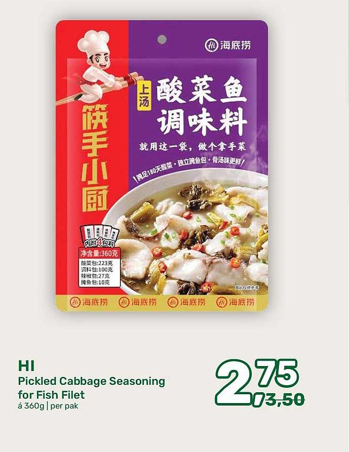 HI Pickled Cabbage Seasoning for Fish Filet á 360g | per pak
