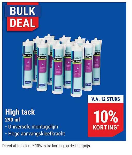 High tack 290 ml 10% korting
