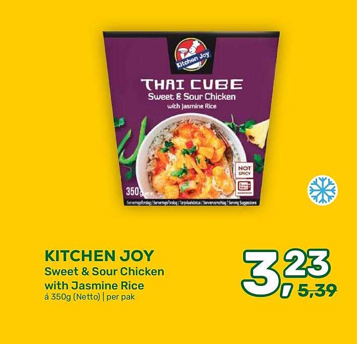 KITCHEN JOY Sweet & Sour Chicken with Jasmine Rice á 350g (Netto) | per pak