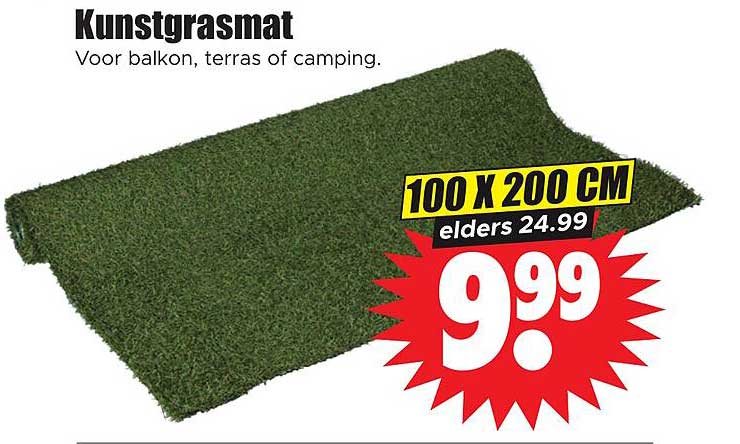 Kunstgrasmat Voor balkon, terras of camping.