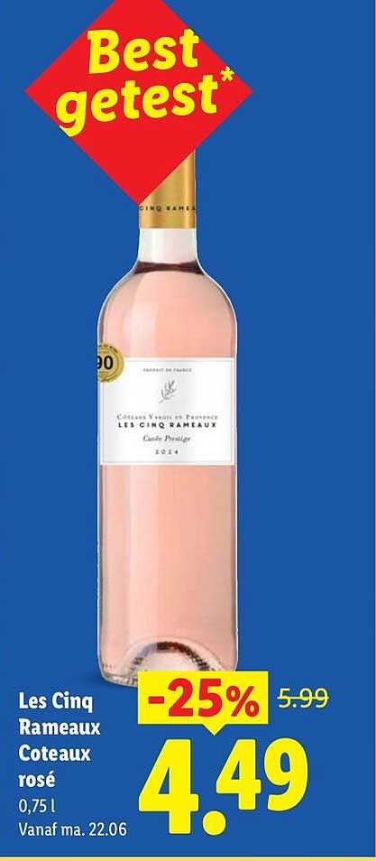 Les Cinq Rameaux Coteaux rosé -25%