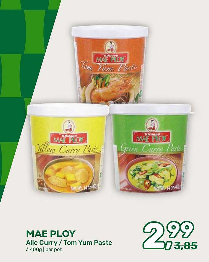 MAE PLOY Alle Curry / Tom Yum Paste á 400g | per pot