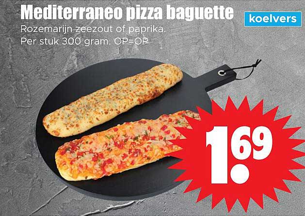 Mediterraneo pizza baguette