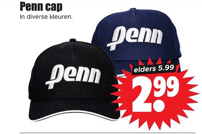 Penn cap In diverse kleuren.
