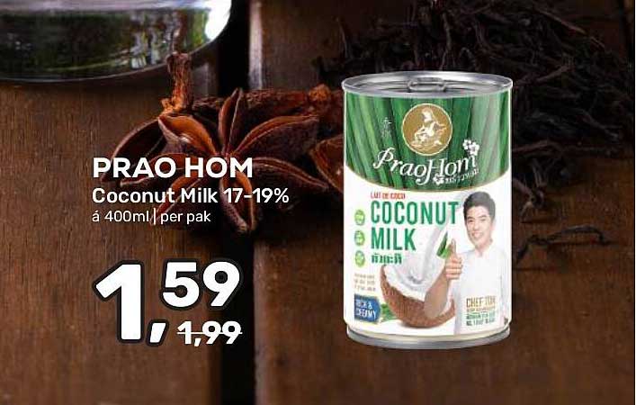 PRAO HOM Coconut Milk 17-19% á 400ml per pak