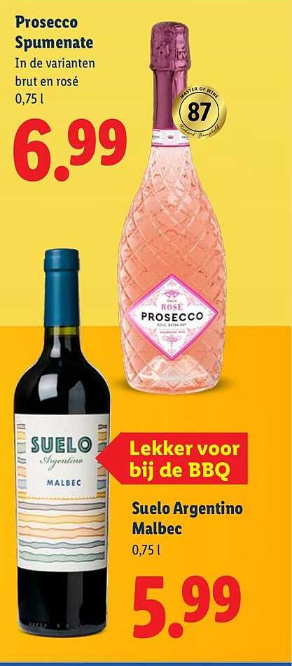 Prosecco Spumante In de varianten brut en rosé 0,75 l