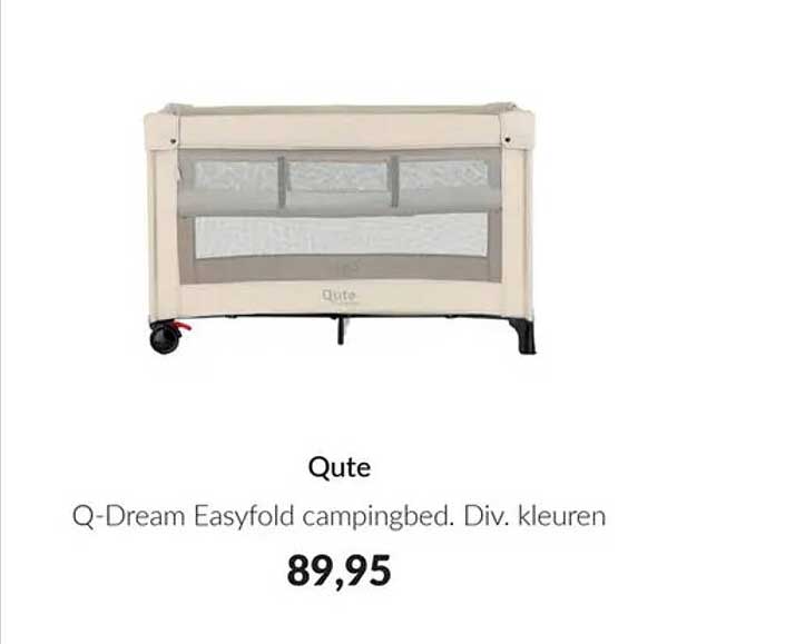 Qute Q-Dream Easyfold campingbed. Div. kleuren
