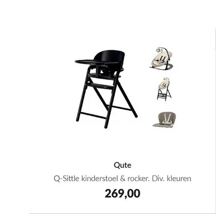 Qute Q-Sittle kinderstoel & rocker. Div. kleuren