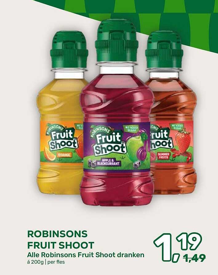ROBINSONS FRUIT SHOOT Alle Robinsons Fruit Shoot dranken á 200g | per fles