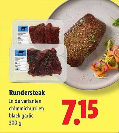 Rundersteak In de varianten chimichurri en black garlic 300 g