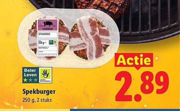 Spekburger 250 g, 2 stuks Actie