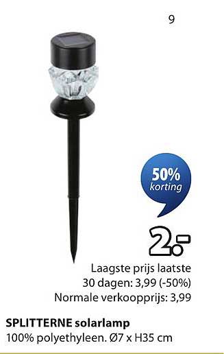 SPLITTERNE solarlamp 50% korting