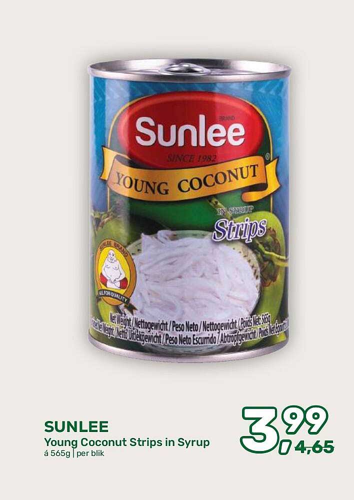 SUNLEE Young Coconut Strips in Syrup