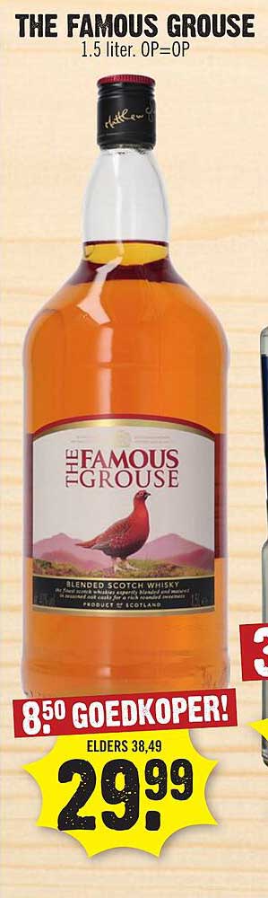 THE FAMOUS GROUSE 1.5 liter. OP=OP