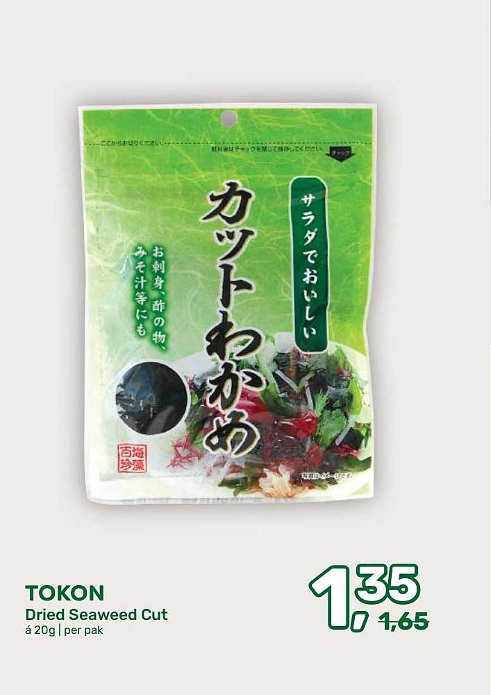 TOKON Dried Seaweed Cut á 20g | per pak