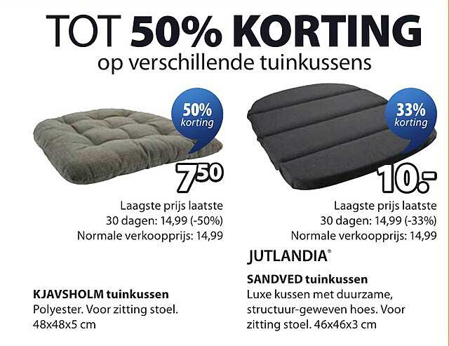 TOT 50% KORTING op verschillende tuinkussens