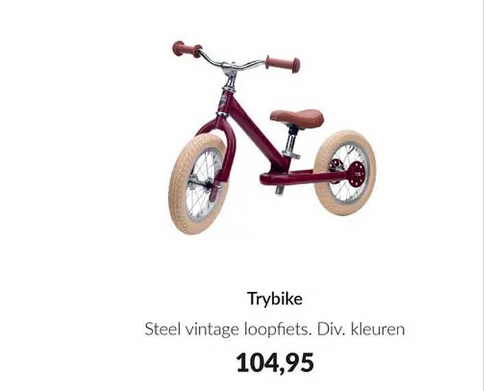Trybike Steel vintage loopfiets. Div. kleuren