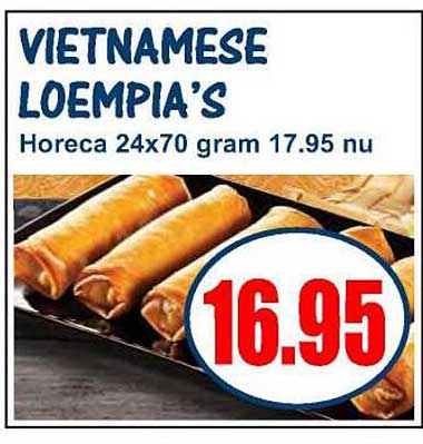 VIETNAMESE LOEMPIA'S Horeca 24x70 gram 17.95 nu