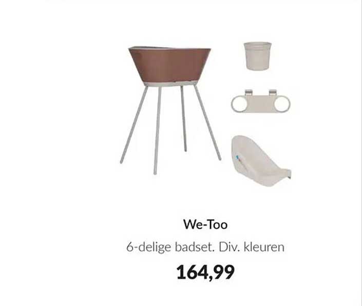 We-Too 6-delige badset. Div. kleuren