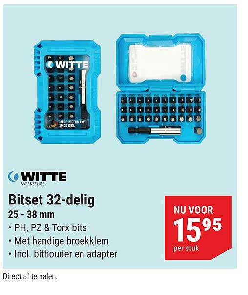 WITTE Bitset 32-delig 25 - 38 mm