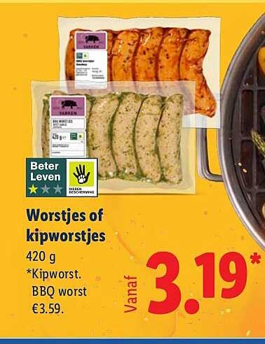 Worstsjes of kipworstjes