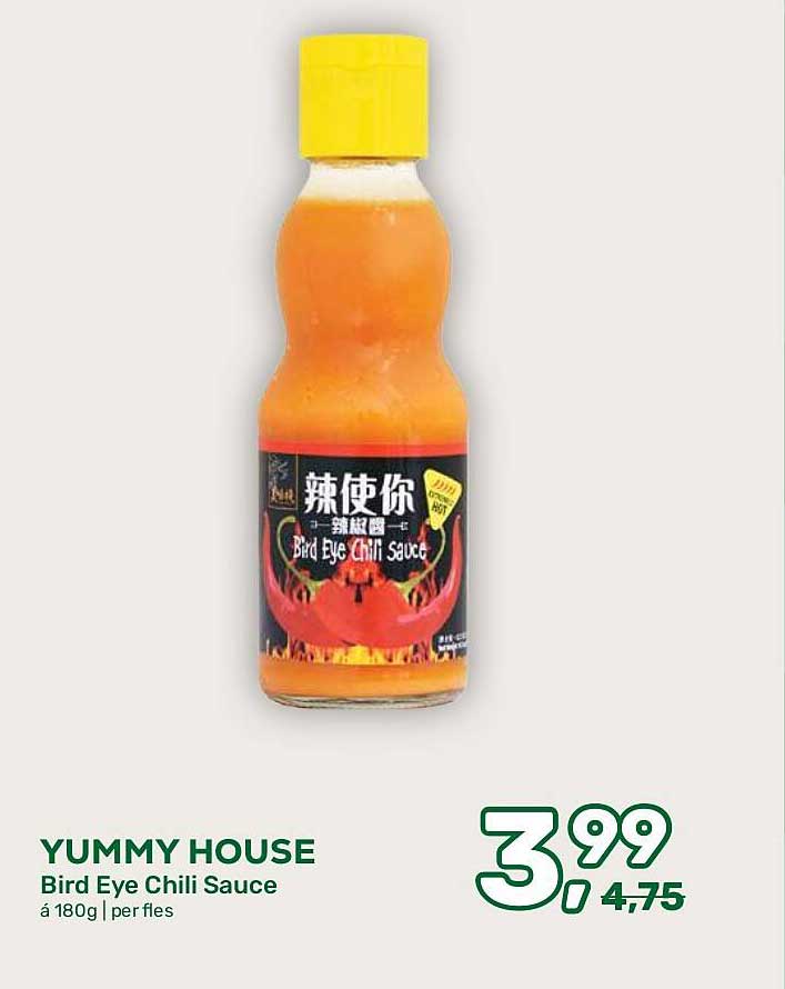 YUMMY HOUSE Bird Eye Chili Sauce à 180g | per fles