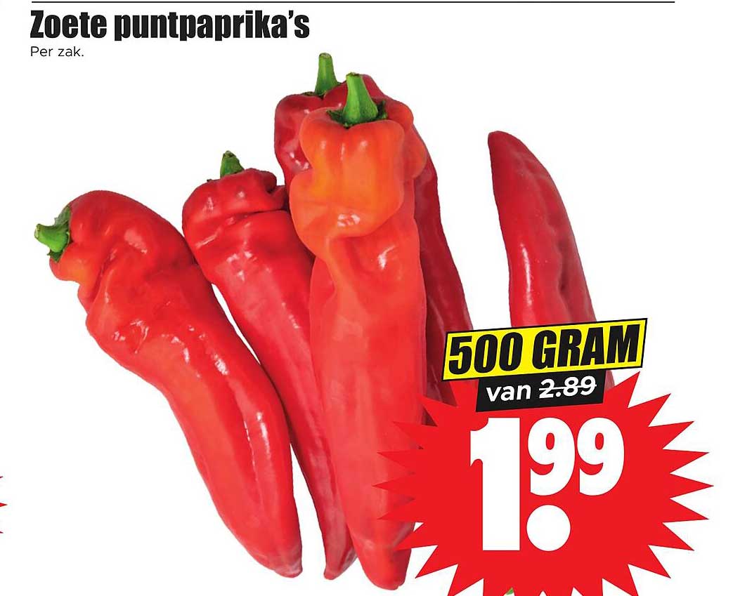 Zoete puntpaprika's
