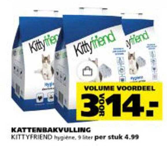KATTENBAKVULLING KITTYFRIEND hygiëne, 9 liter per stuk 4.99