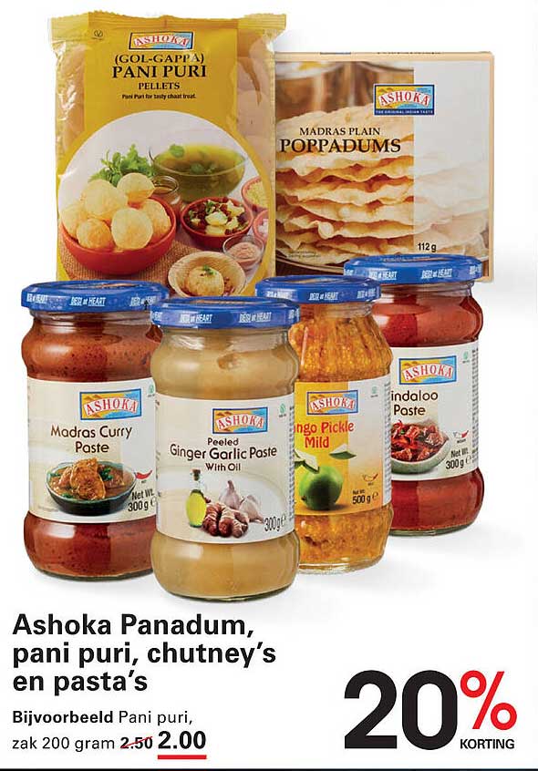 Ashoka Panadum, pani puri, chutney’s en pasta’s