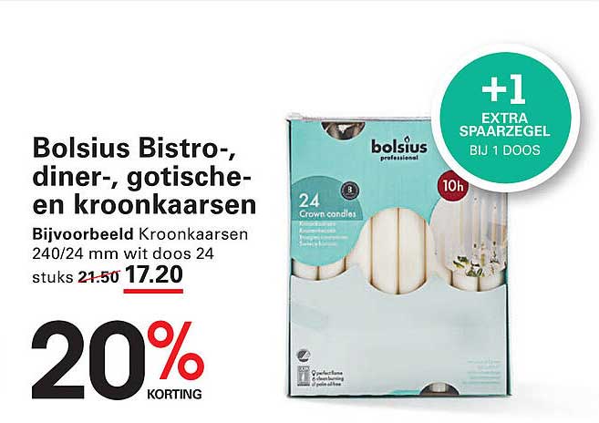 Bolsius Bistro-, diner-, gotische en kroonkaarsen