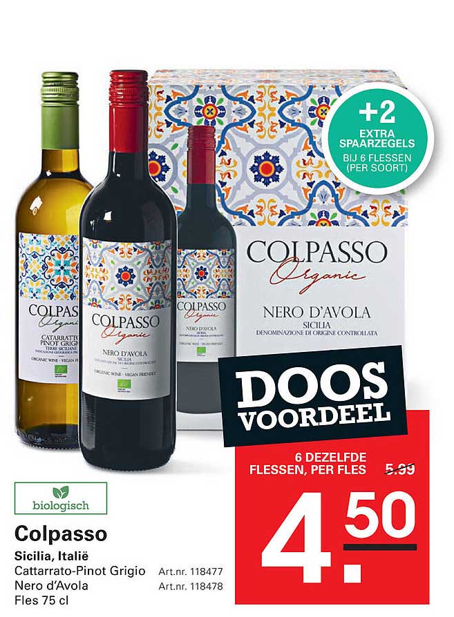 Colpasso 6 dezelfde flessen, per fles 4.50