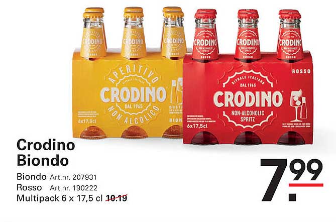 Crodino Biondo en Rosso Multipack 6 x 17,5 cl