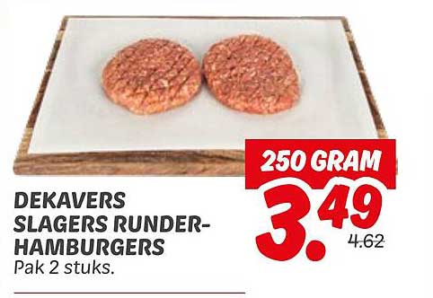 DEKAVERS SLAGERS RUNDER-HAMBURGERS