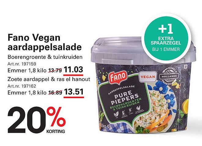 Fano Vegan aardappelsalade