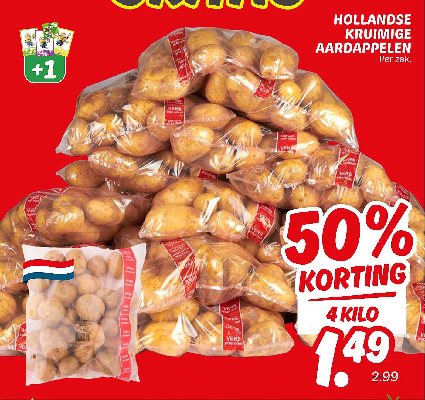 Hollandse Kruimige Aardappelen per zak