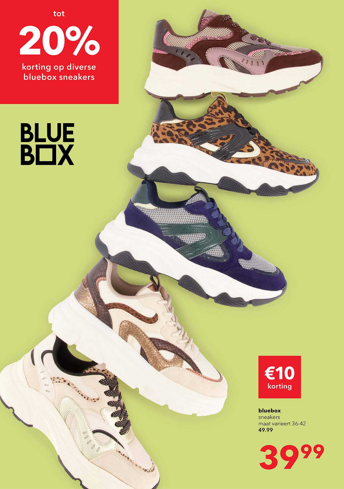 korting op diverse bluebox sneakers
