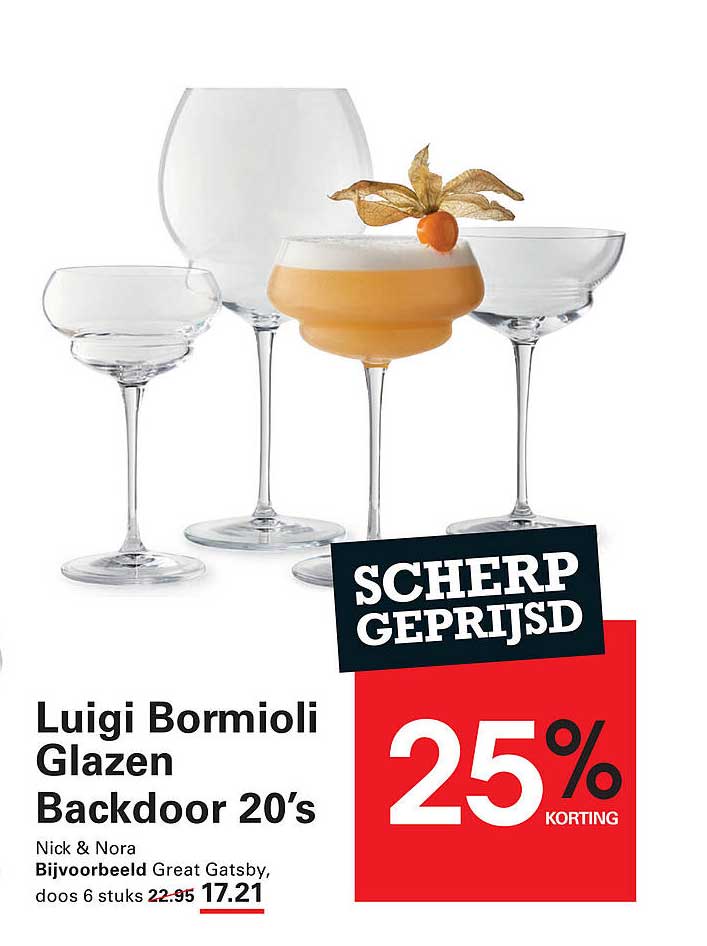 Luigi Bormioli Glazen Backdoor 20’s