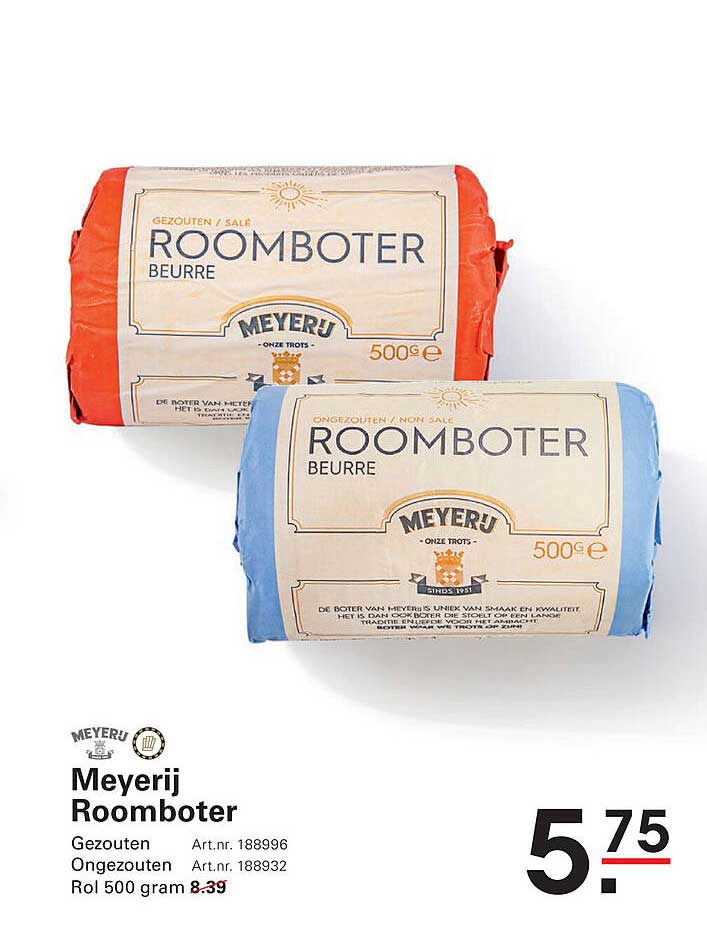 Meyerij Roomboter 500 gram