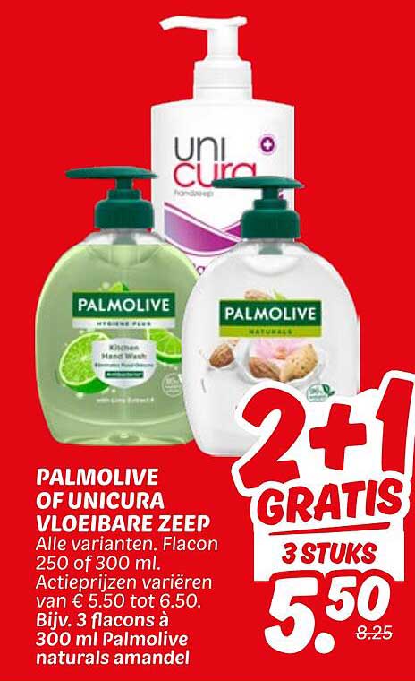 PALMOLIVE OF UNICURA VLOEIBARE ZEEP
