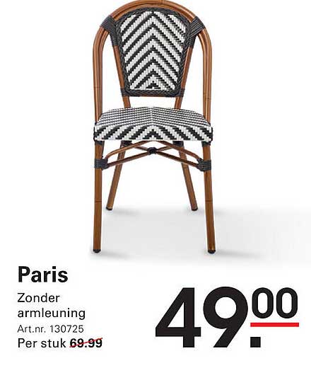 Paris Zonder armleuning