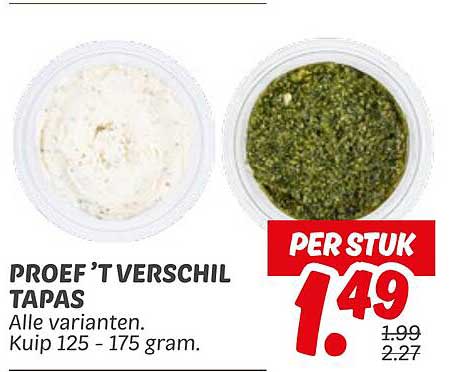 PROEF ’T VERSCHIL TAPAS