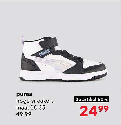 puma hoge sneakers maat 28-35
