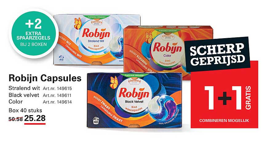 Robijn Capsules Box 40 stuks